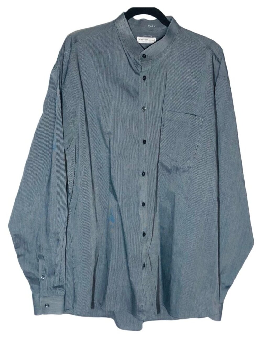 New York custom dress shirt long sleeve button down stripes size txx large READ